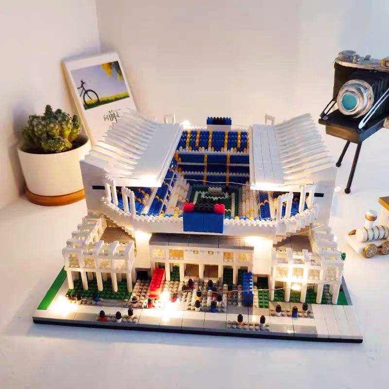 Science Olympiad - Malag Voetbalstadion Diy Bouwstenen Set Ultra-Gedetailleerde